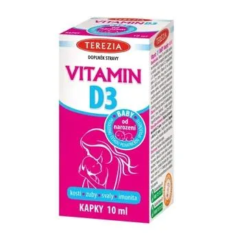 Terezia VITAMIN D3 BABY od narození 400 IU kapky 10 ml