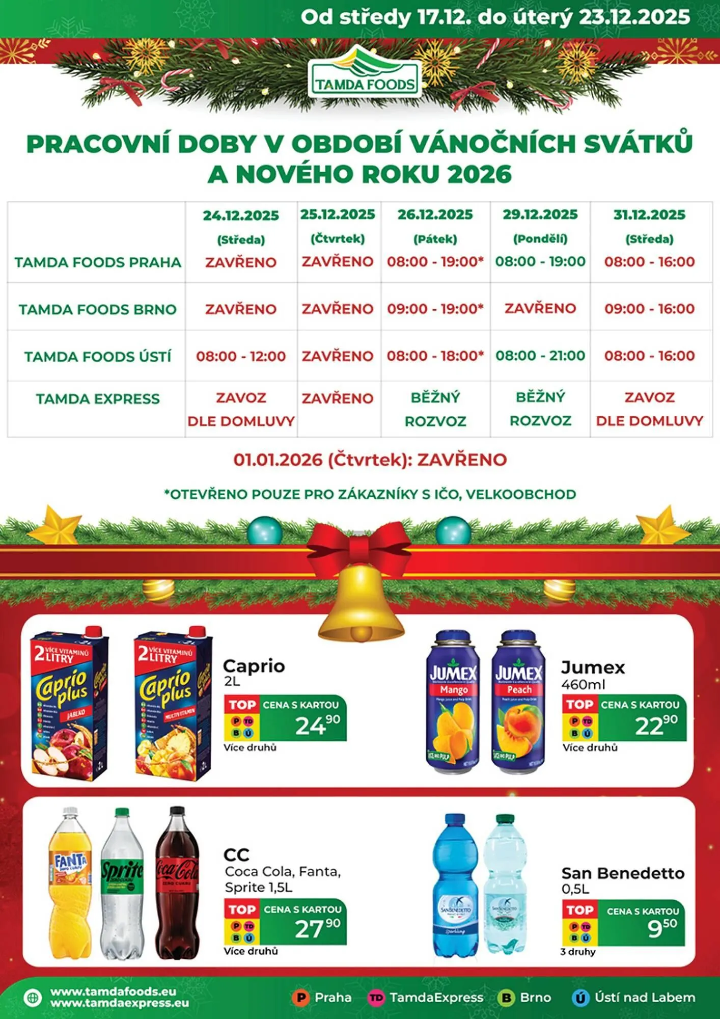 Tamda Foods leták - 17. prosince 23. prosince 2025 - Page 1