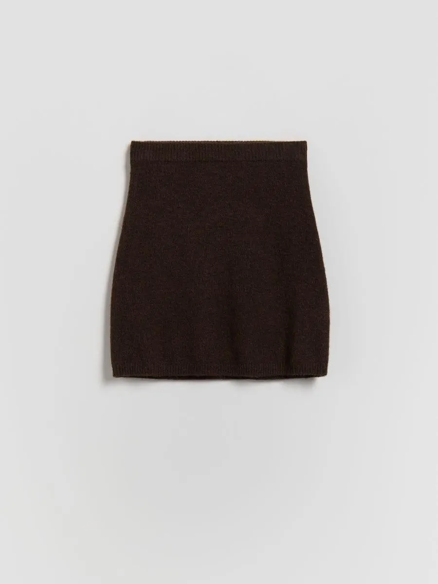 Pletená sukně s příměsí vlny