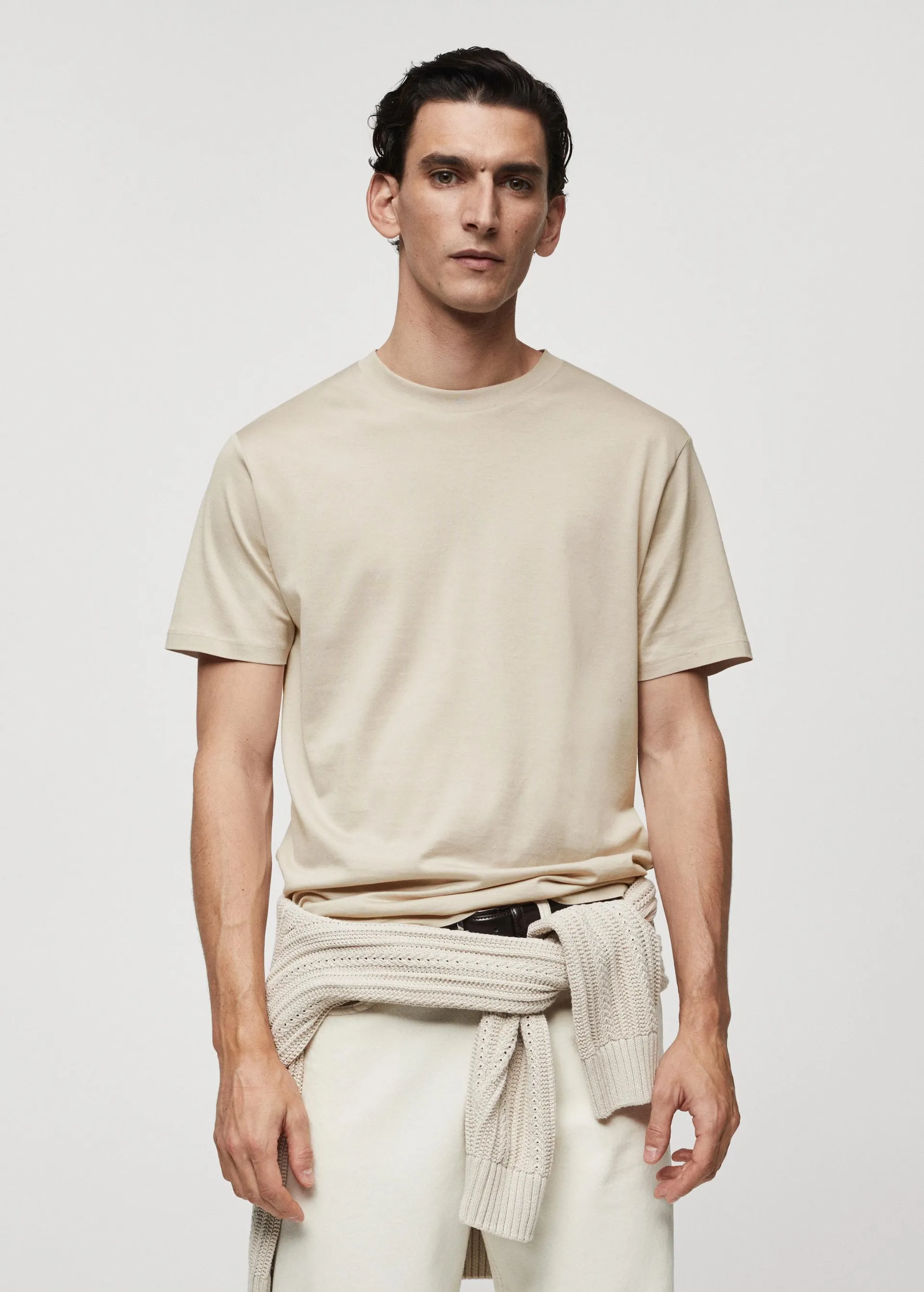 Mercerizované tričko slim fit