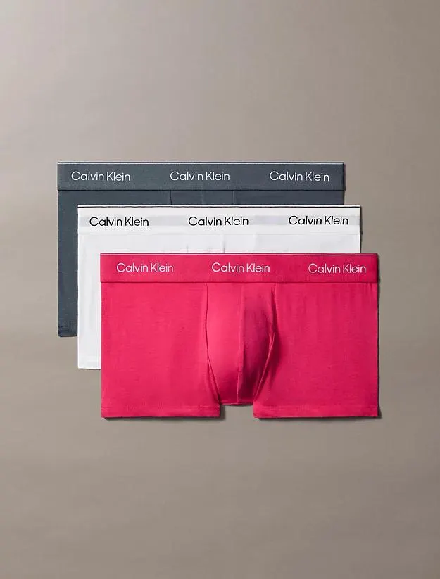 3 Pack Low Rise Trunks - Icon Cotton Stretch
