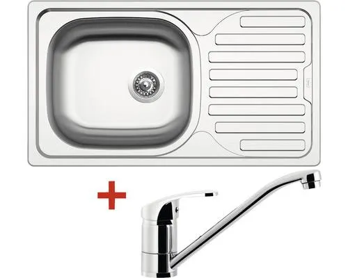 Nerezový dřez s baterií Sinks CLASSIC 760 +PRONTO 435 x 760 mm CL7605VPRCL