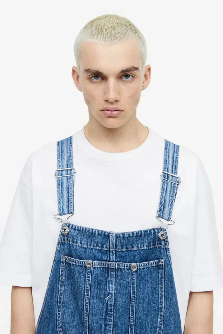 Džínové kalhoty s laclem Relaxed Fit