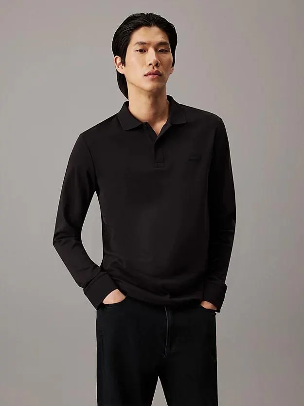 Slim Long Sleeve Polo Shirt