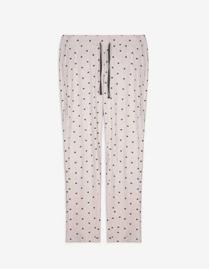 Pyžamové kalhoty - Na spodním lemu šňůrka na stažení - svetle šedá