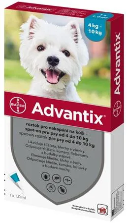 Advantix spot-on pro psy 4-10 kg 1x 1 ml