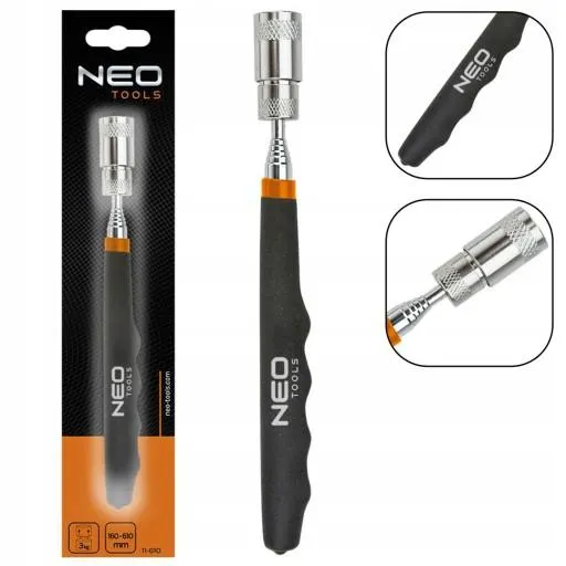 NEO TELESKOPICKÝ MAGNETICKÝ DRŽÁK ROZSAH 190-800 mm 11-611 3,5 KG LED