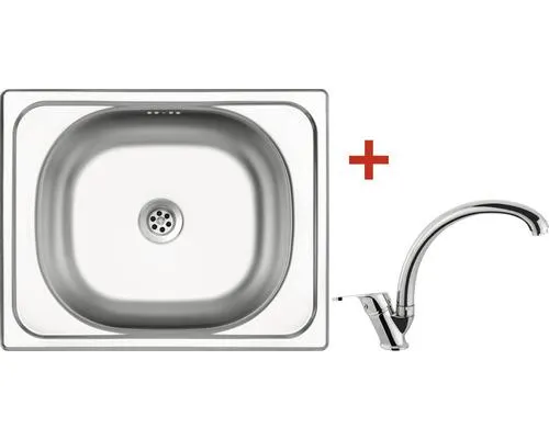 Nerezový dřez s baterií Sinks CLASSIC 500 +EVERA 400 x 500 mm CL5005MEVCL