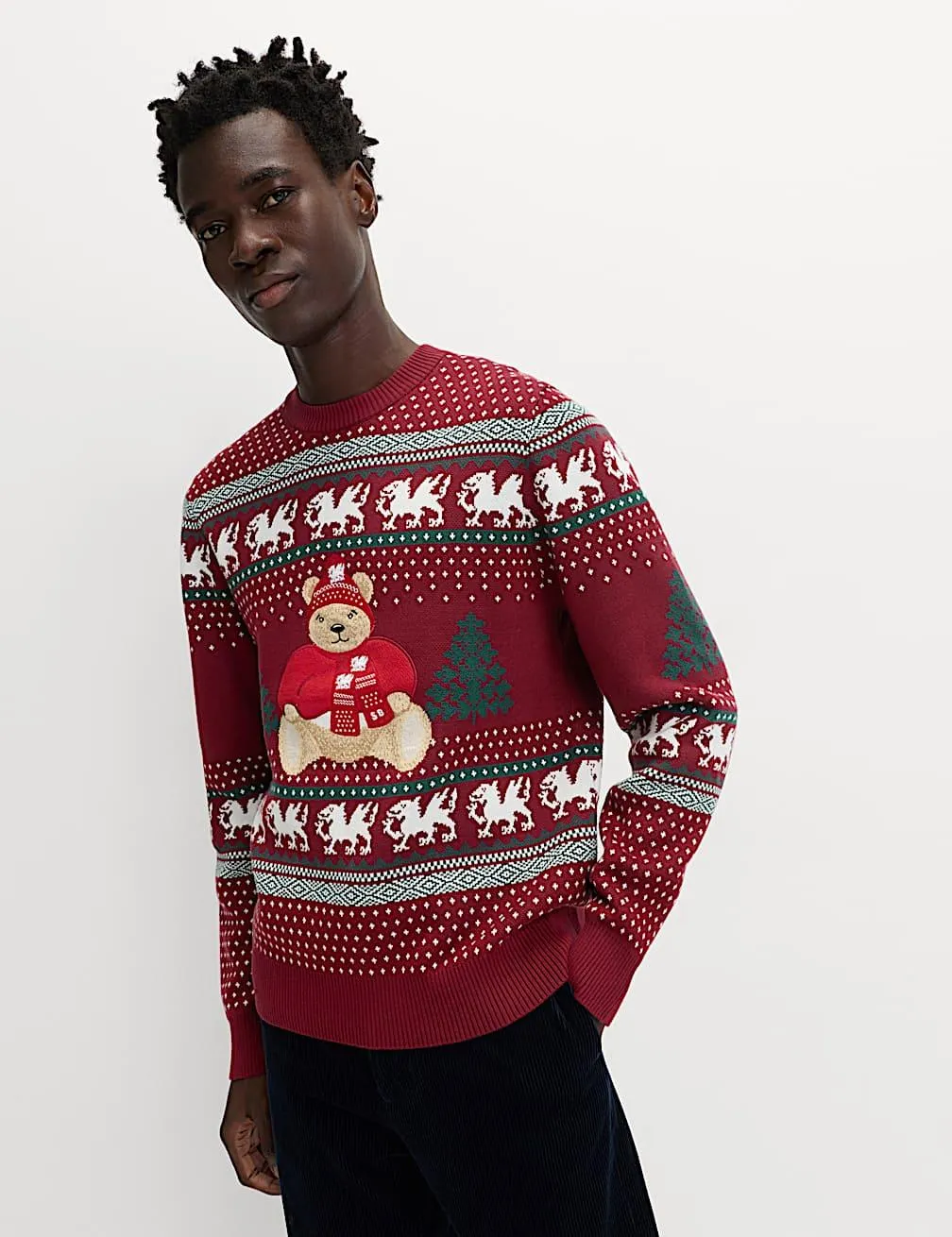 Wales svetr z čisté bavlny s motivem Spencer Bear™