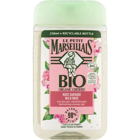 Le Petit Marseillais sprchový gel BIO divoká růže, 250 ml