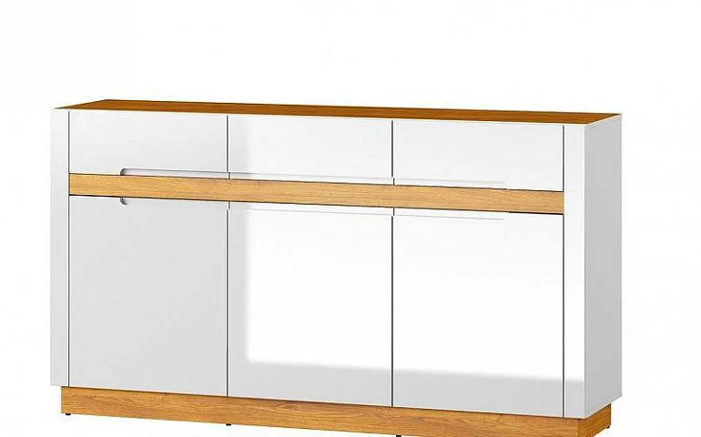 Visio 45 Komoda Bílý lesk/dub Camarque