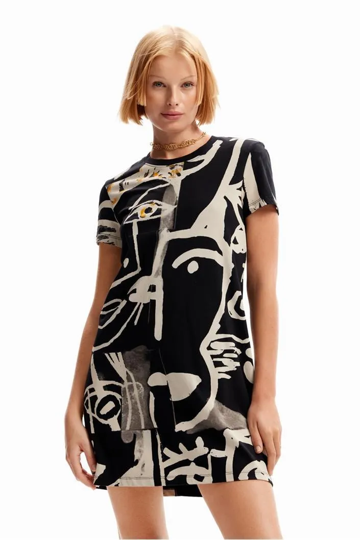 šaty Desigual Mariscal Face negro