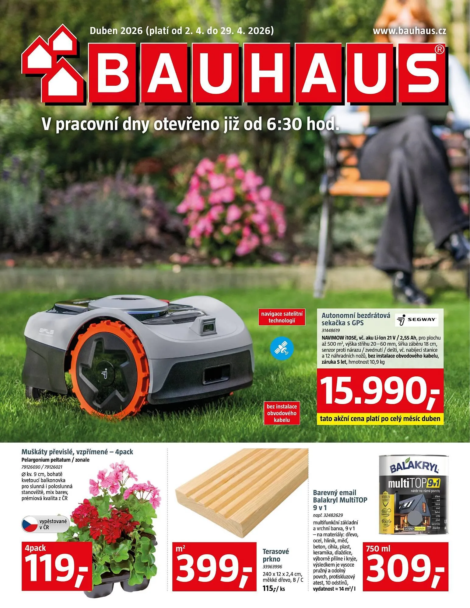 Bauhaus leták - 2. dubna 29. dubna 2026 - Page 1