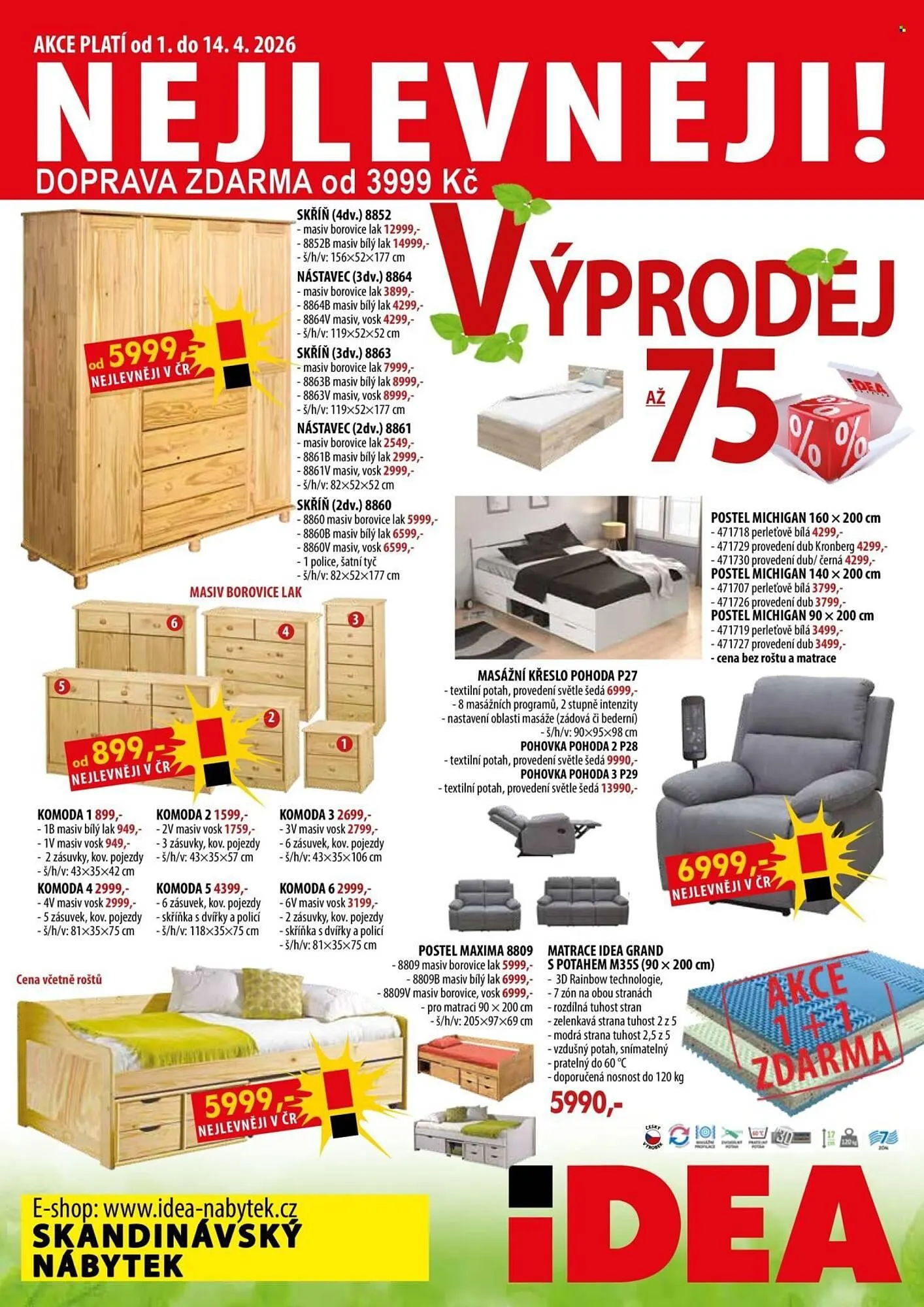 IDEA nábytek leták - 1. dubna 14. dubna 2026 - Page 1