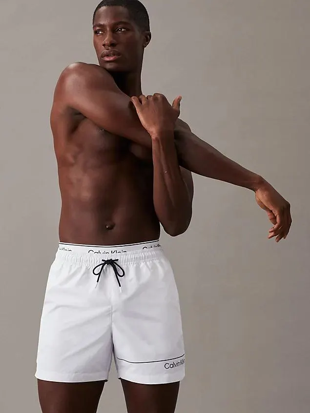 Double Waistband Swim Shorts