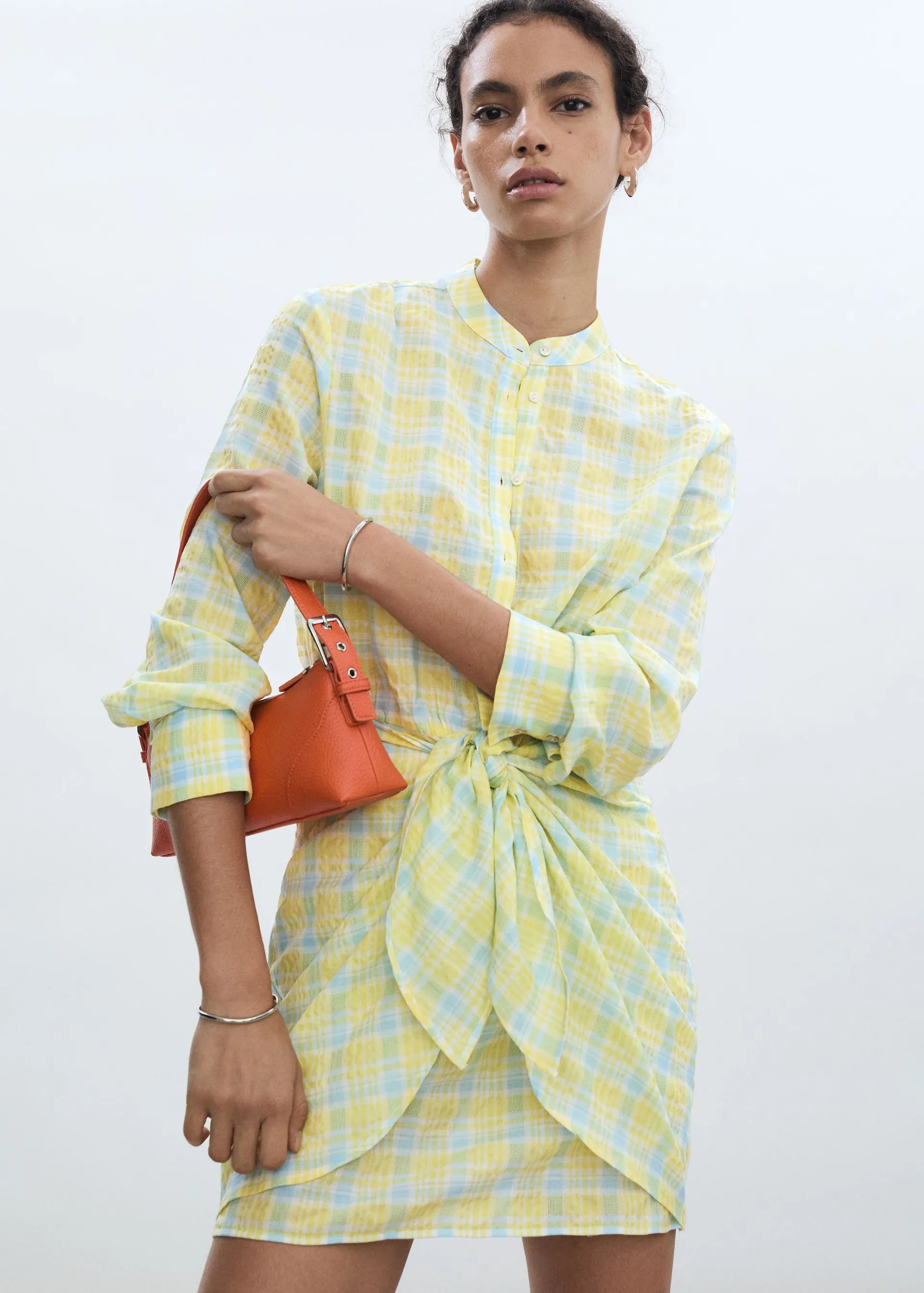 Check bow dress