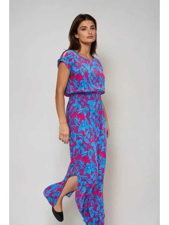 Dámské šaty Moodo růžovo-modré