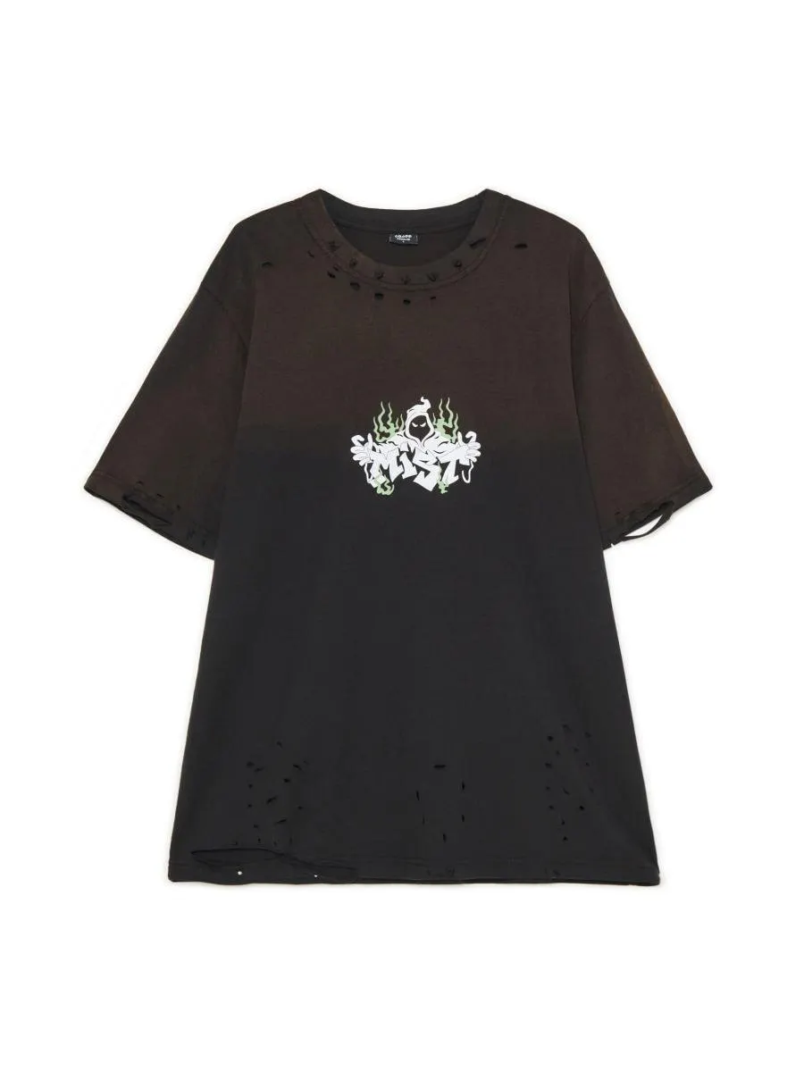 Černé tričko s potiskem