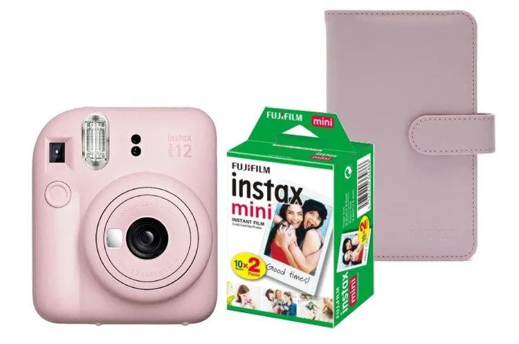 Fujifilm instax mini 12™, růžový + Colorfilm (20ks) + album