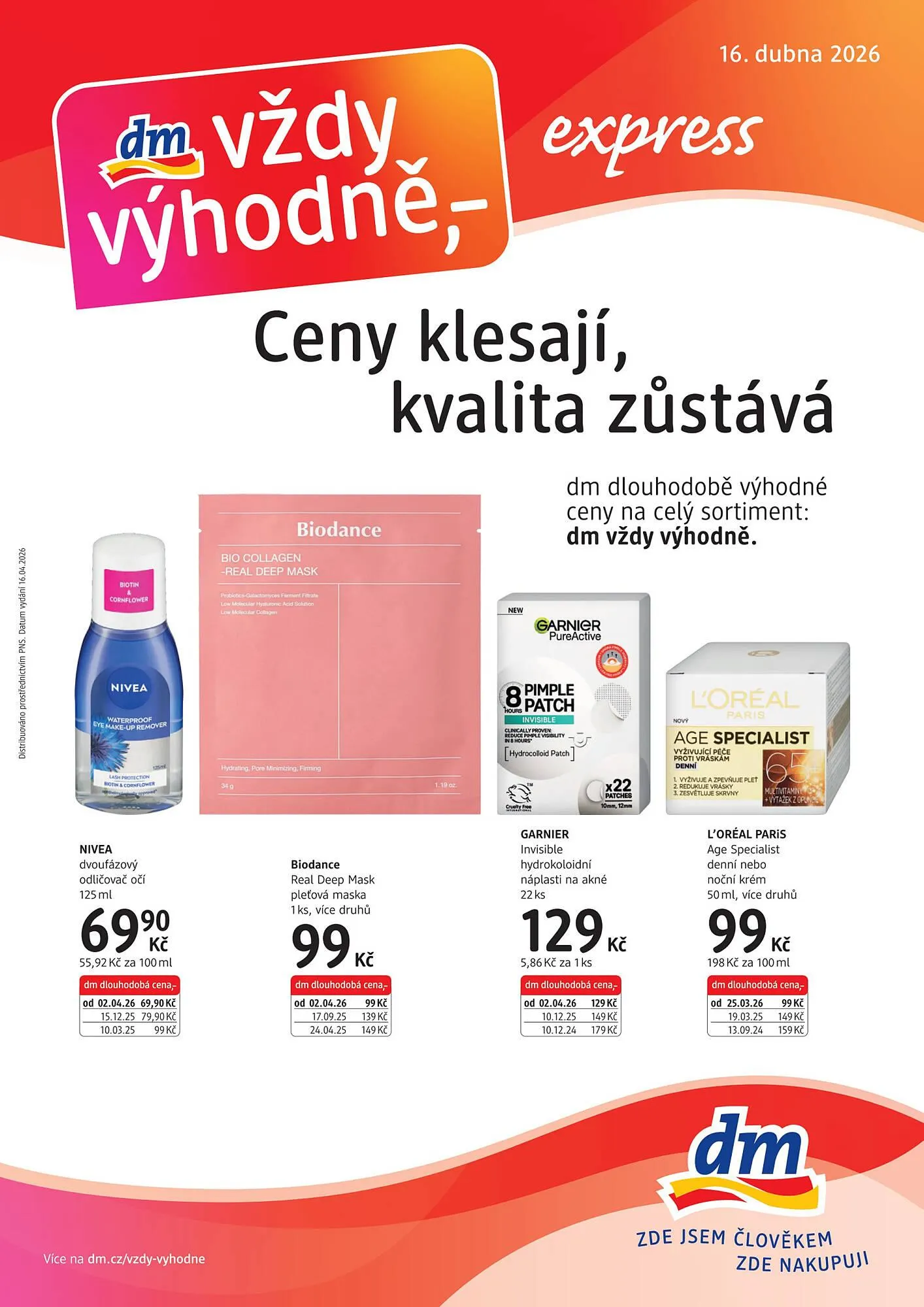 Dm drogerie leták - 16. dubna 20. května 2026 - Page 1