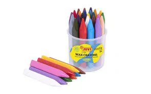 Pastelky JOVI voskové trojhranné - 24 ks, v kelímku