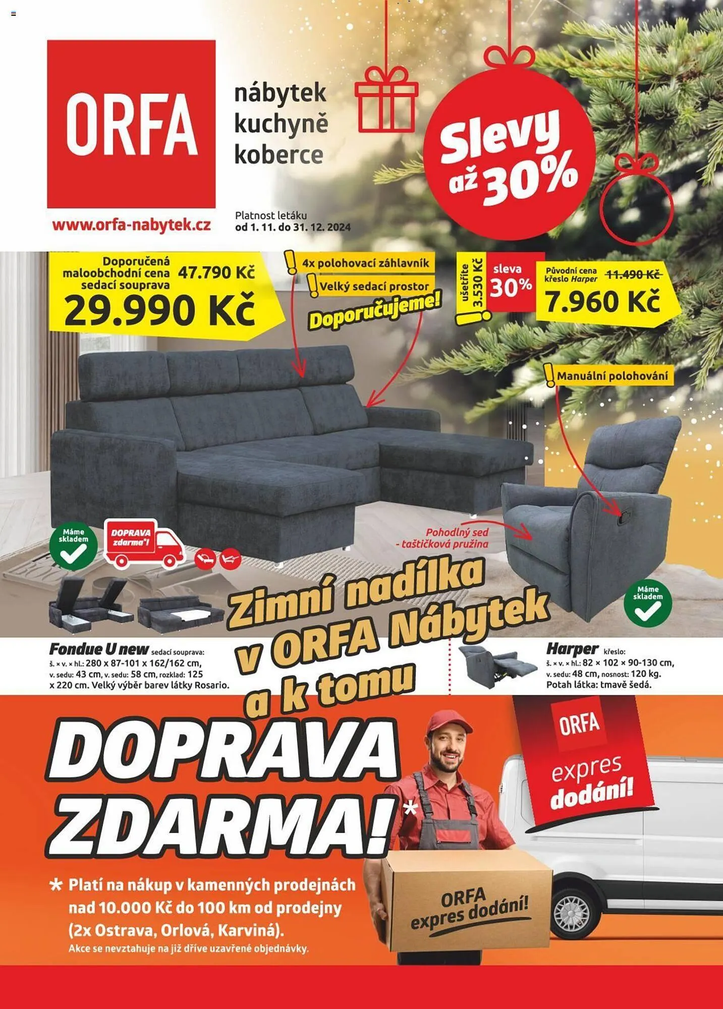 Orfa Nábytek leták - 1. listopadu 31. prosince 2024 - Page 1