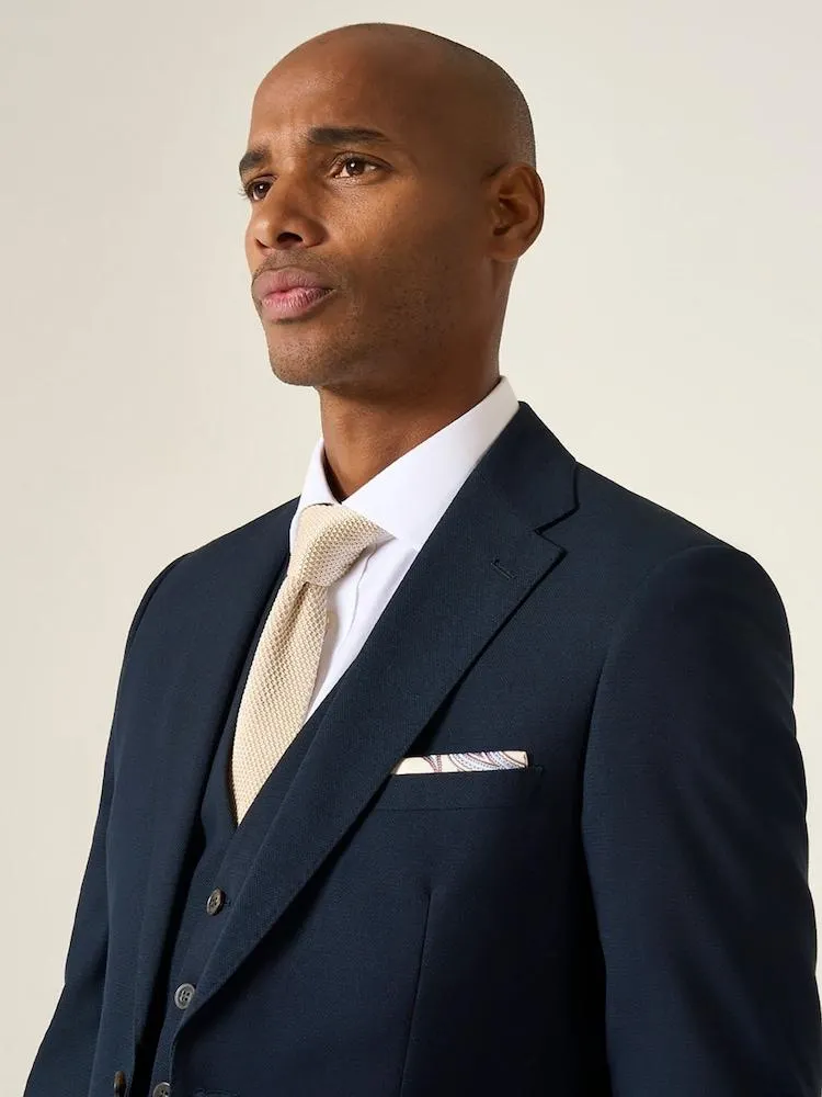 Tmavá tmavěmodro-modrá - Na míru - Oblekové sako Skopes Harcourt