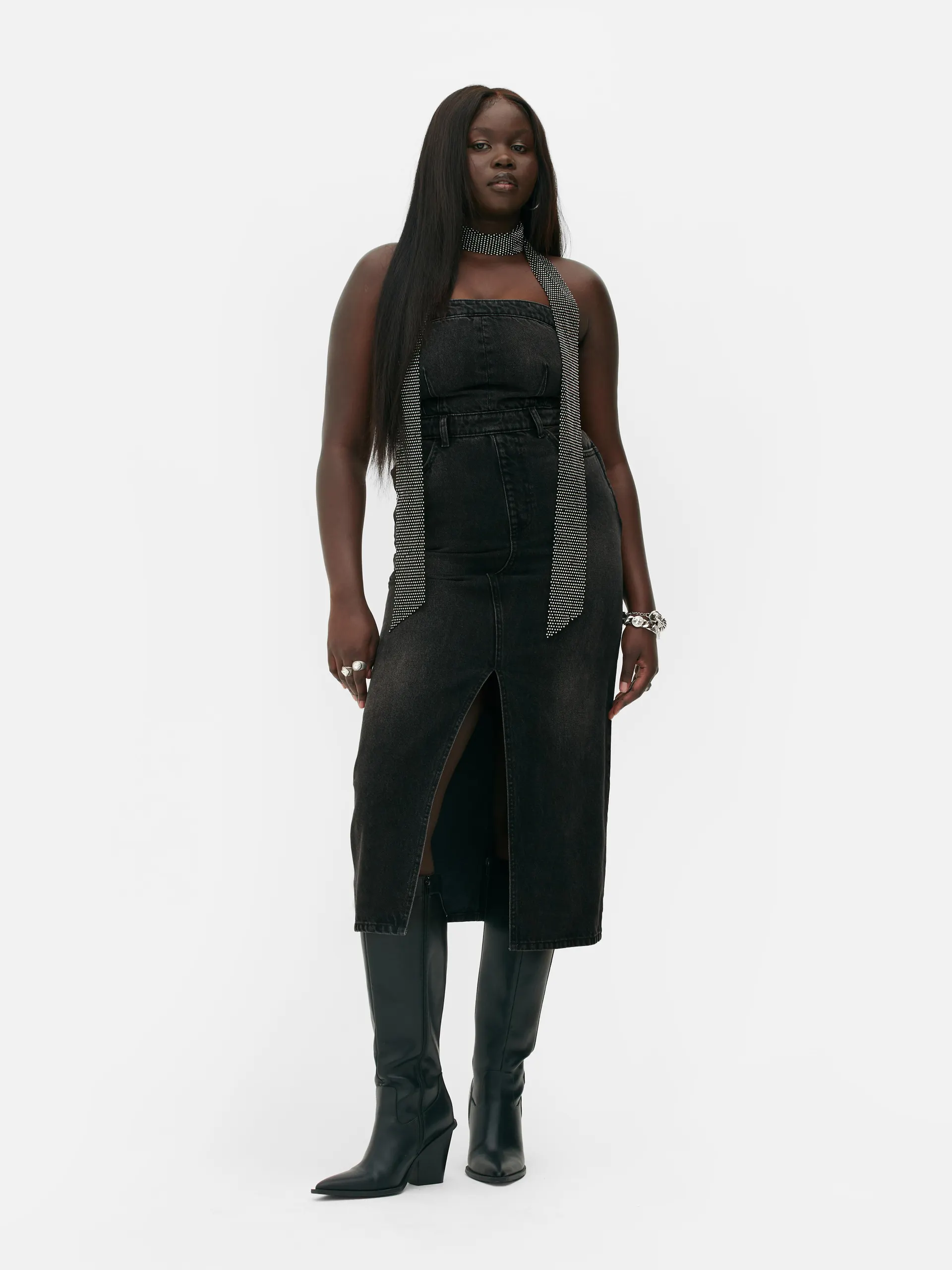 Strapless midi-jurk Rita Ora