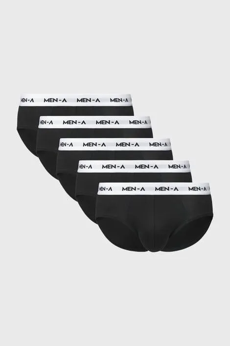 5 PACK slipů MEN-A - černá