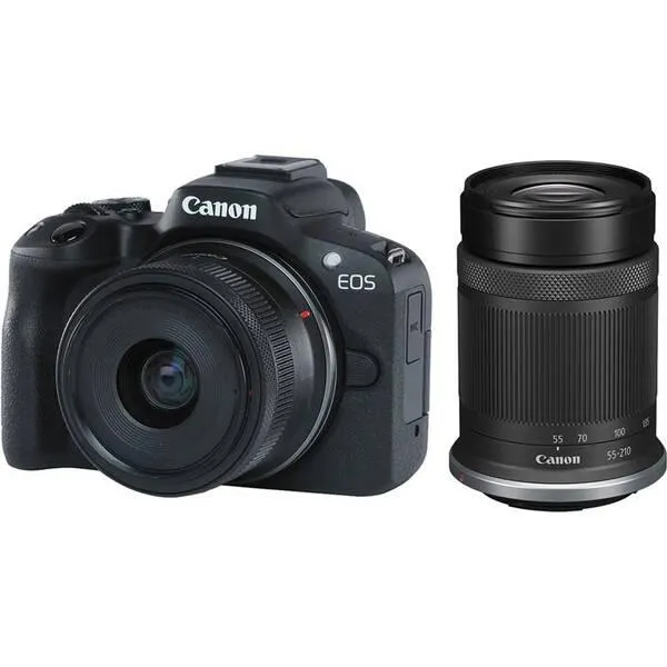 Digitální fotoaparát Canon EOS R50 + RF-S 18-45 IS STM + RF-S 55-210 mm F5-7.1 IS (5811C023) černý
