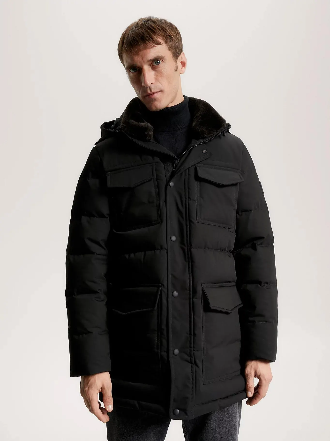 TH Warm Padded Hooded Utility Rockie Parka
