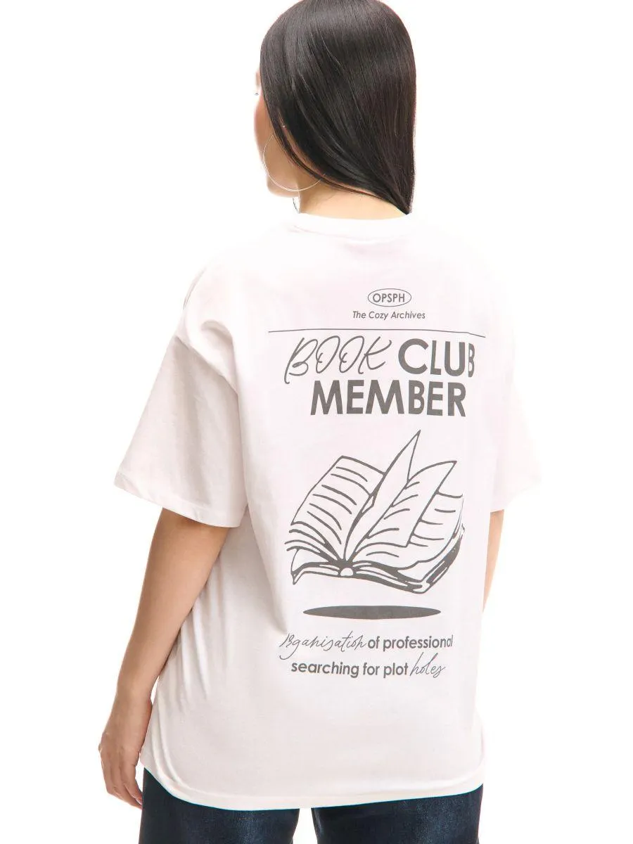 Bílá tričko s potiskem