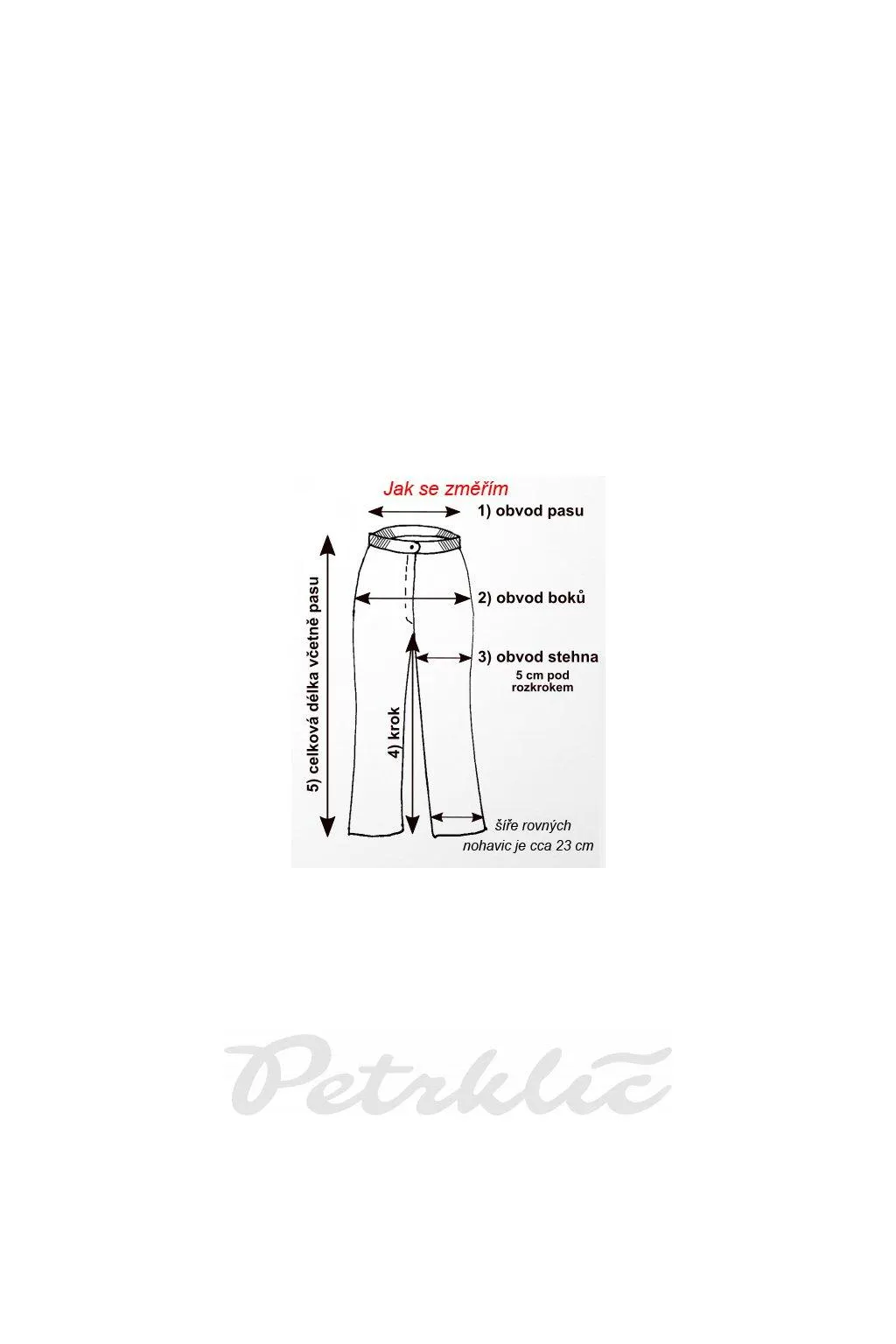 Kalhoty na míru (A1) podle vašich fyzických rozměrů nebo podle vašich kalhot