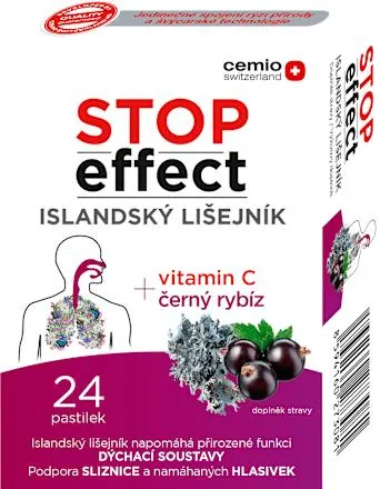 pastilky Stop effect islandský lišejník, 24 ks