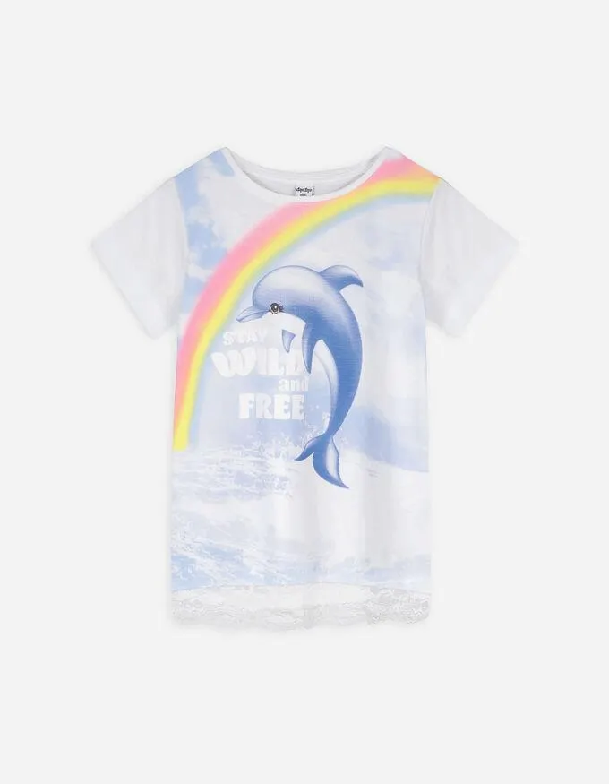 Tričko - Krajková aplikace