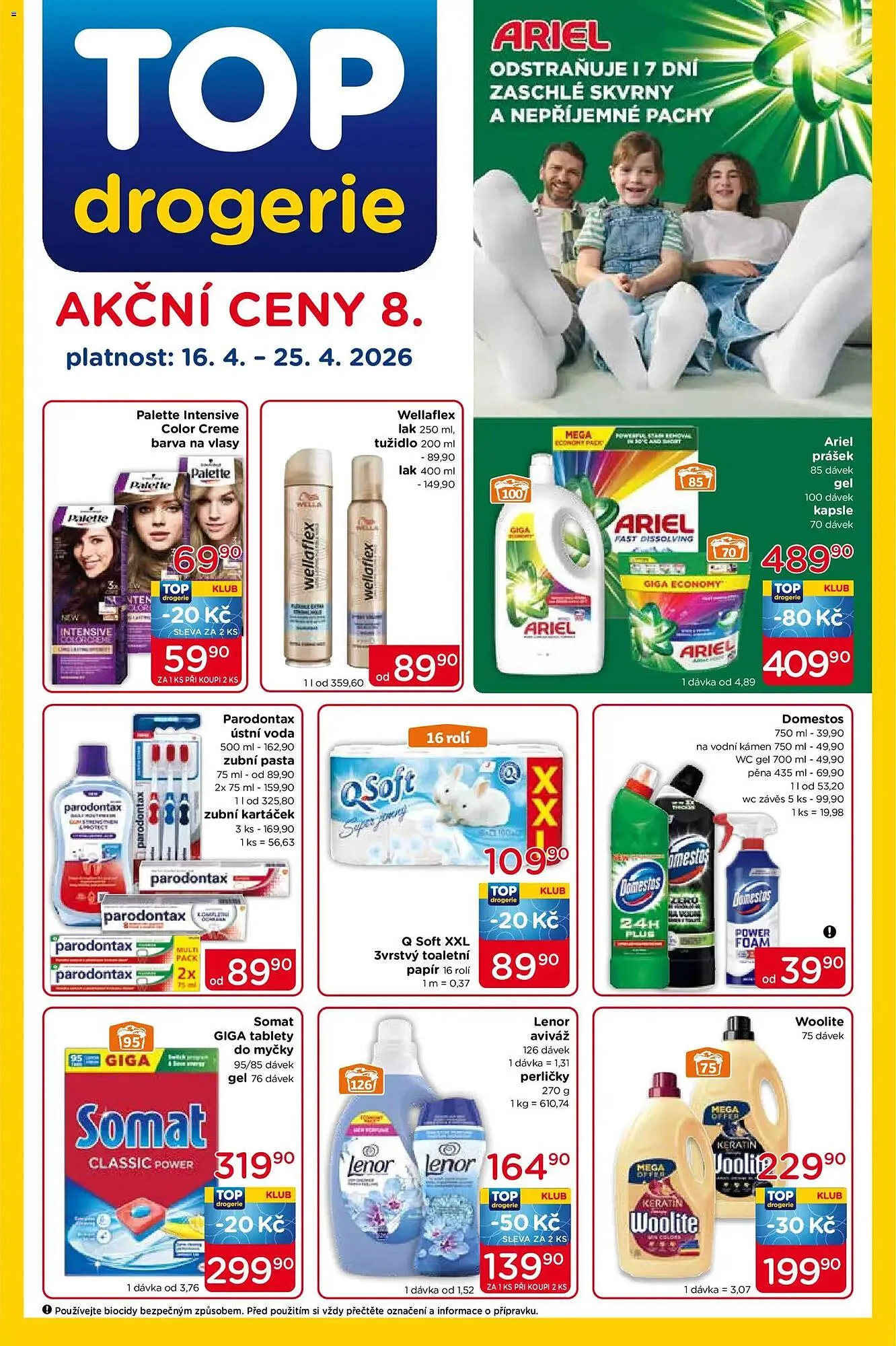TOP drogerie leták - 16. dubna 25. dubna 2026 - Page 1