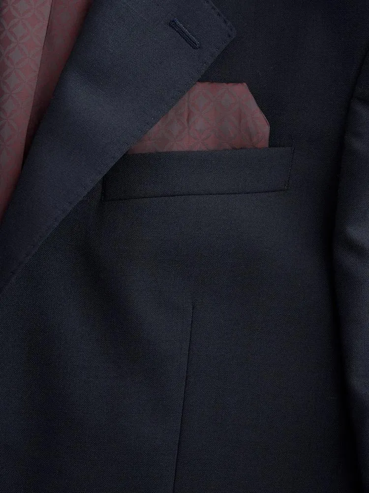 Tmavě modré - Klasicky padnoucí - Značková bunda na oblek Nova Fides 100% italské vlny