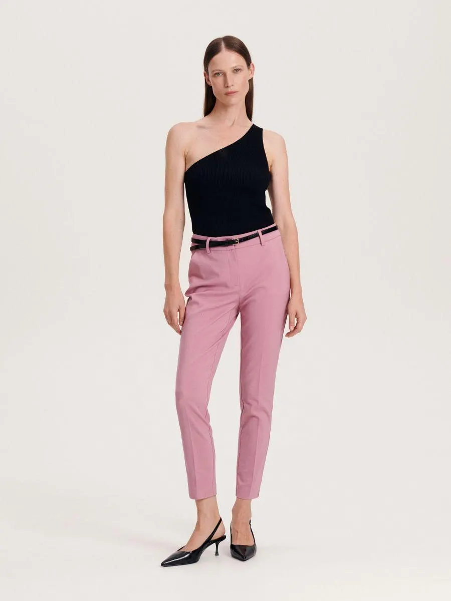 Cigaretové kalhoty s páskem