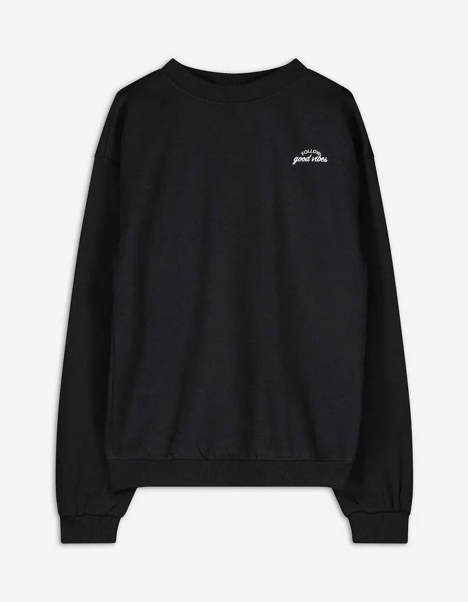 Mikina - Přepadající rukávy - cerná