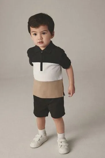 Zip Polo Shirt and Shorts Set (3mths-7yrs) (3mths-7yrs)