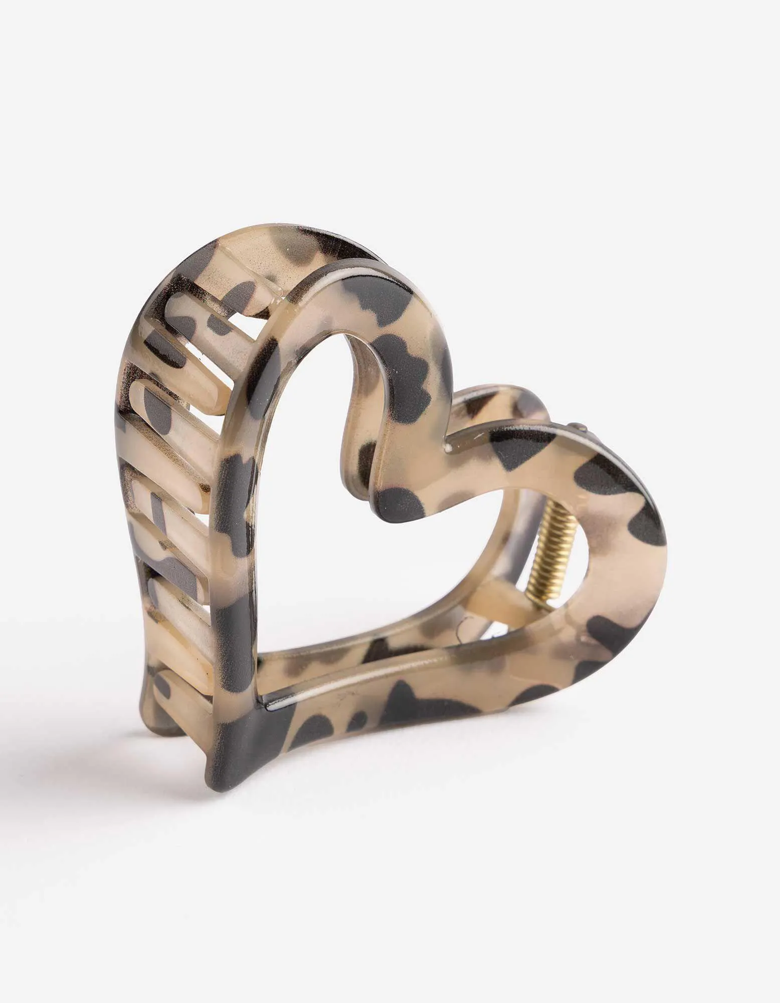 Hřeben na vlasy - Ve tvaru srdce - cerná