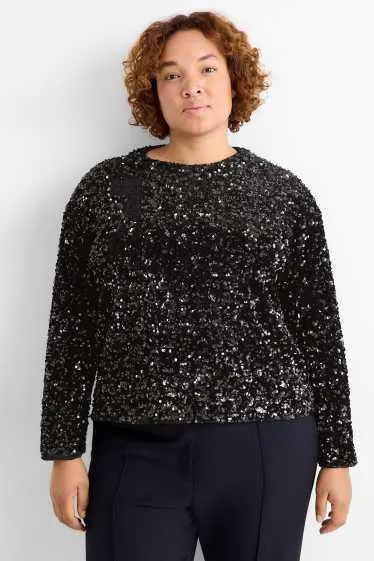 Pajetkové tričko s dlouhým rukávem - regular fit