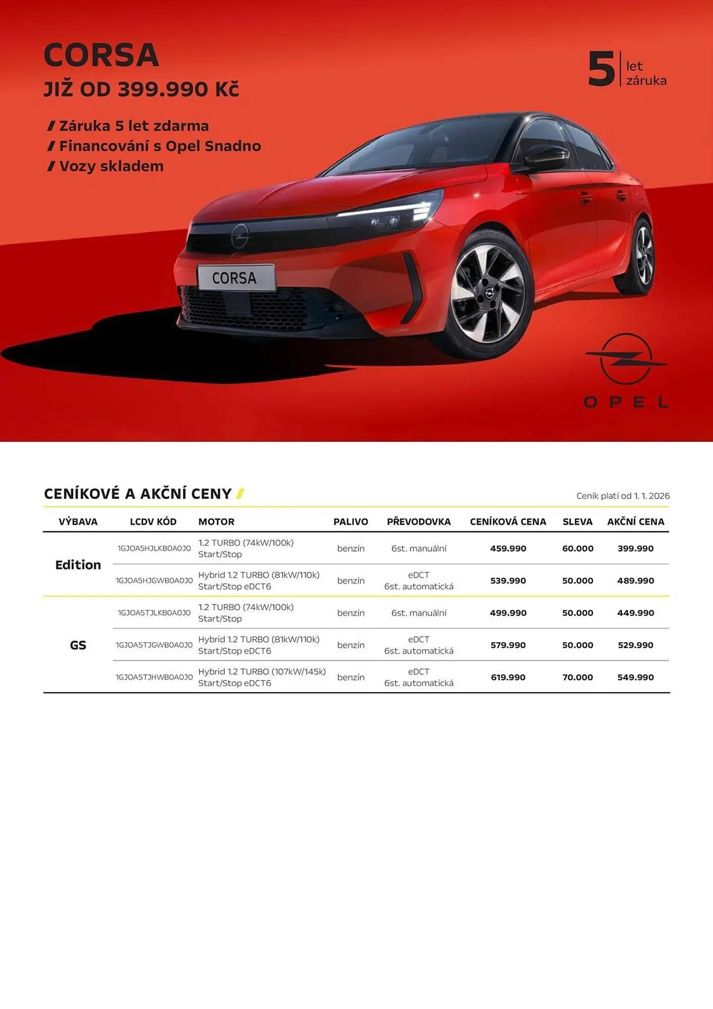 Opel leták - 23. ledna 31. března 2026 - Page 1