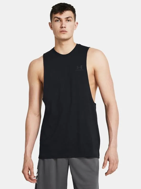Pánské tílko Under Armour UA LEFT CHEST CUT OFF TANK-BLK