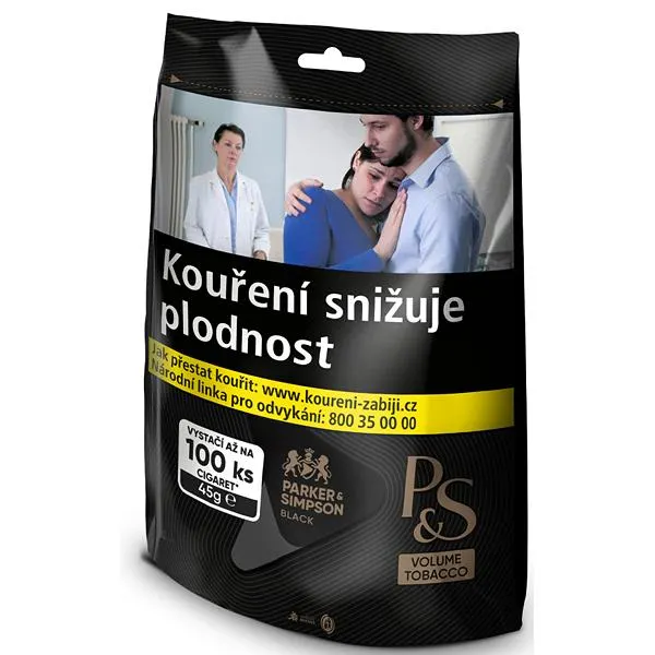 Tabák cigaretový P&S Black 45g