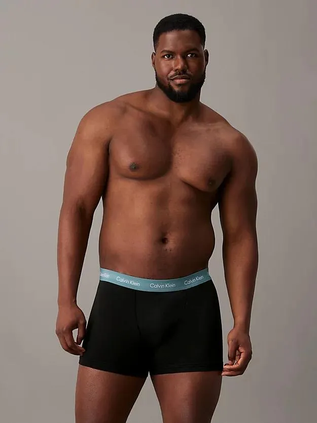Plus Size 3 Pack Trunks - Cotton Stretch