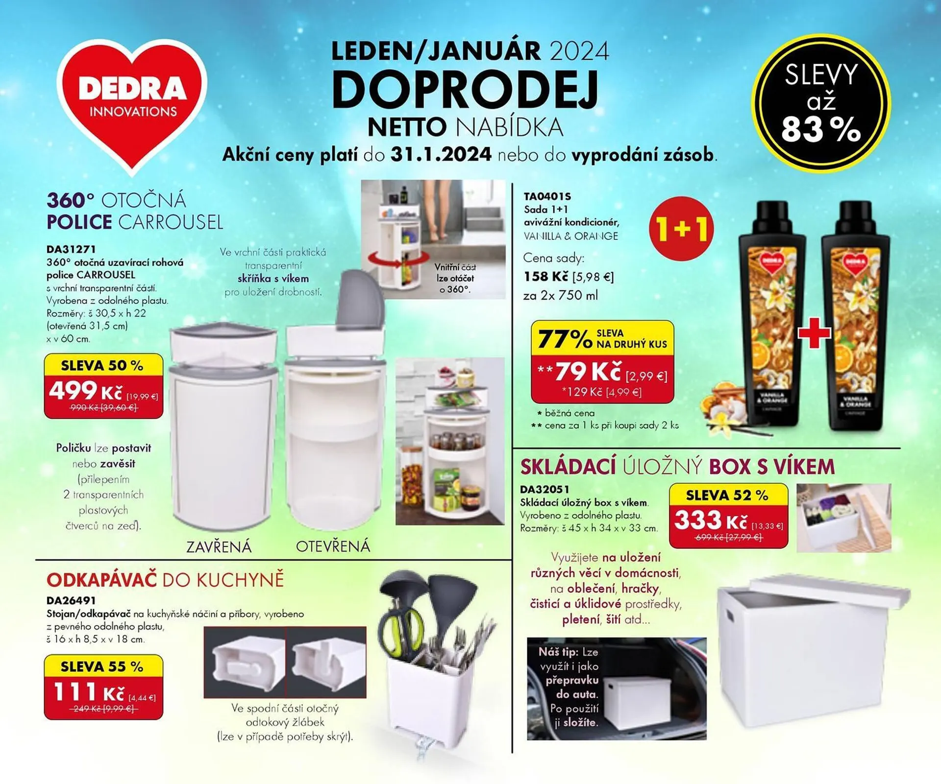 Dedra leták - 19. prosince 31. ledna 2024