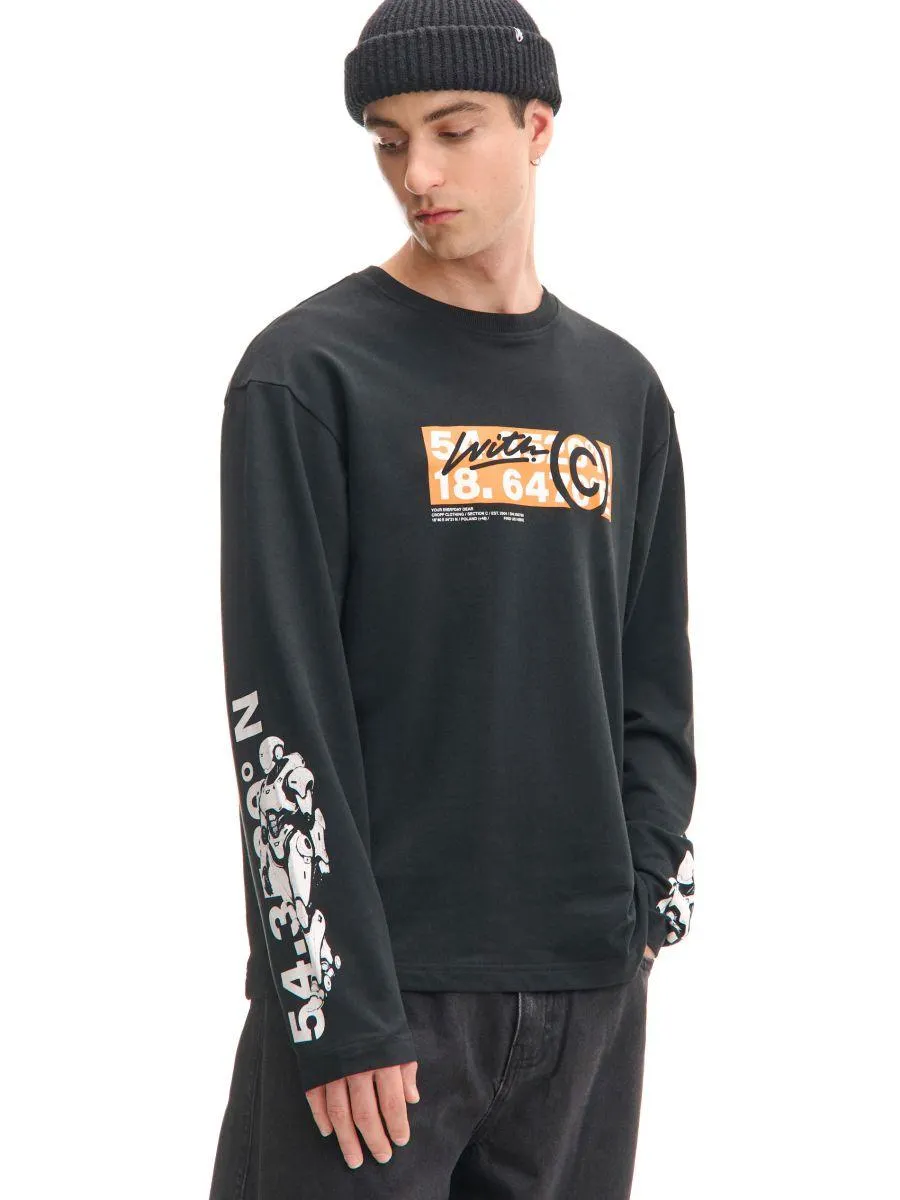 Tričko s potiskem a dlouhými rukávy