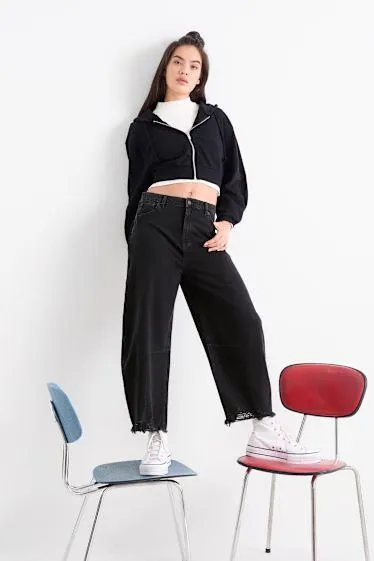 Balloon jeans - mid-rise waist