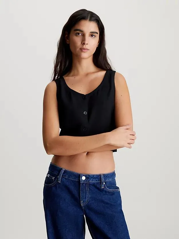 Soft Twill Sleeveless Top